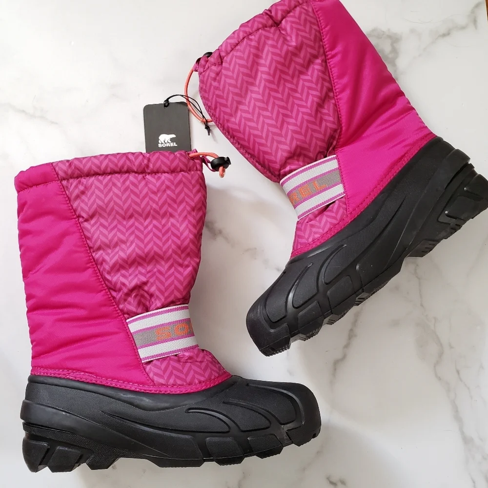 Sorel Youth Waterproof Pink Snow  Winter Boots  Sz 7